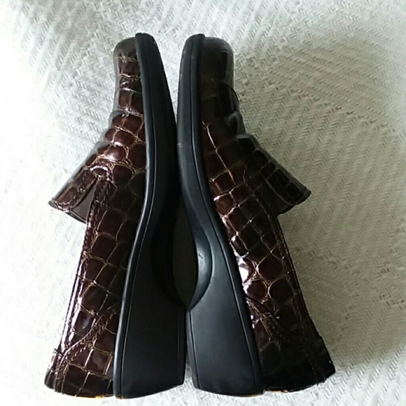 Clark's Bendables Brown croco loafers - Picture 4 of 6